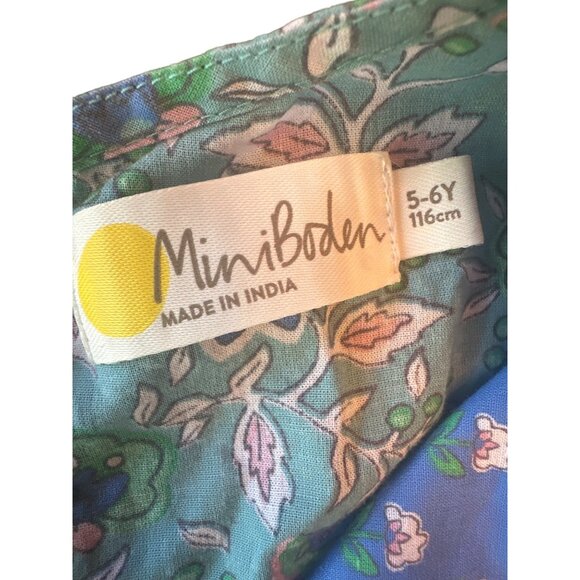 Mini Boden Girls Floral Patterned Dress Size 5-6Y Tassel Detail Cotton - Picture 3 of 5
